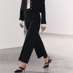 ZARA ZW high-waist marine straight jeans